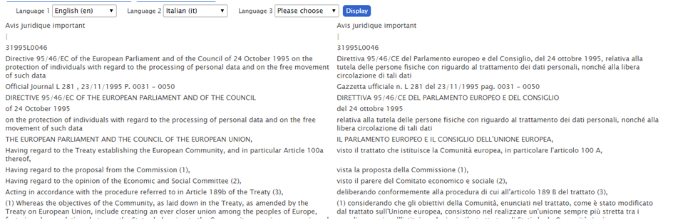 Figure 4: EUR-Lex results page